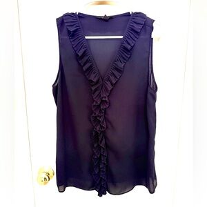 Navy sleeveless blouse